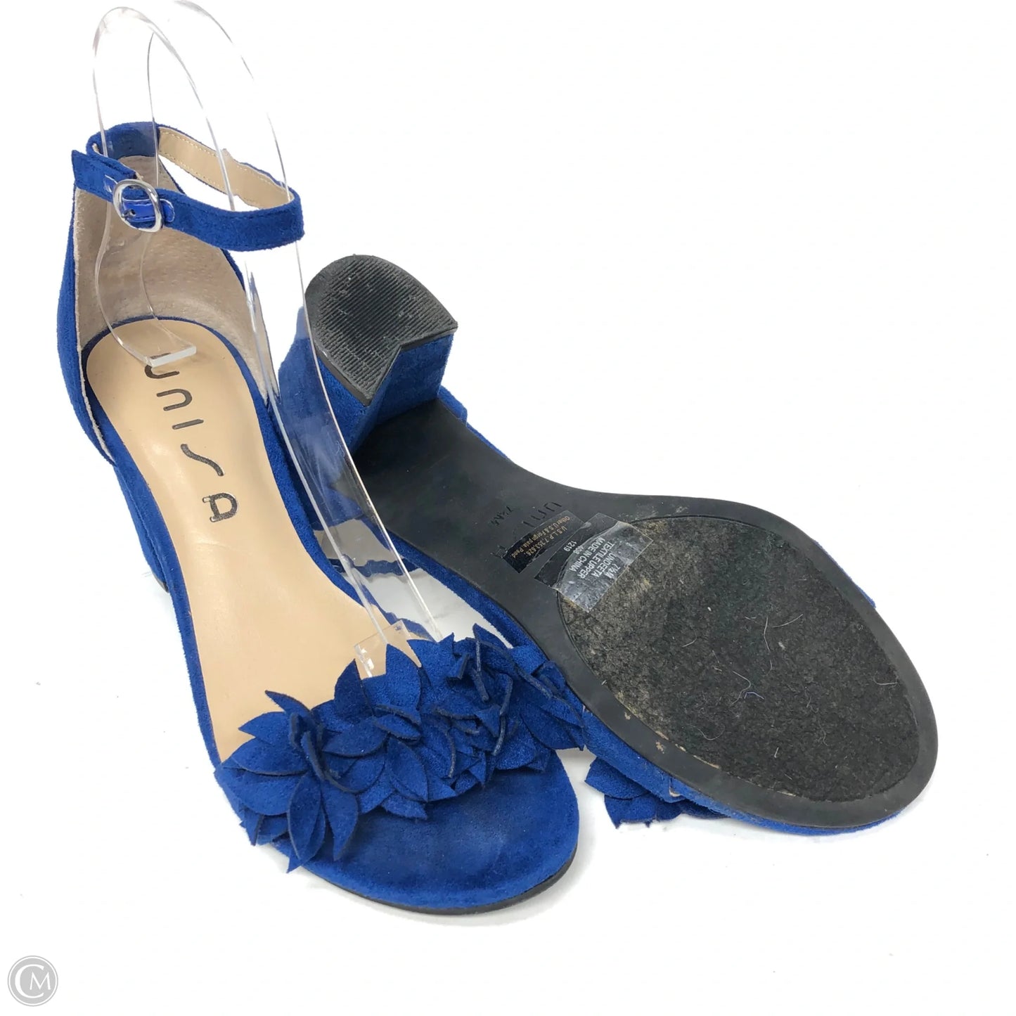Sandals Heels Block By Unisa In Blue, Size: 7.5