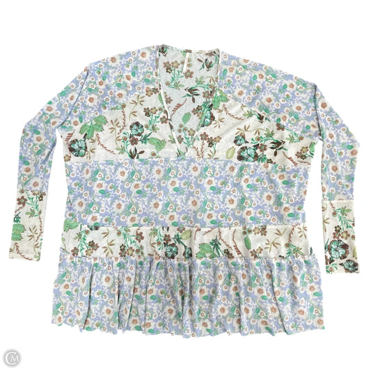 Tunic Long Sleeve By Free People In Floral Print, Size: Xs