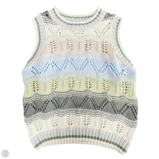 Vest Sweater By Hem & Thread In Blue & Green, Size: S