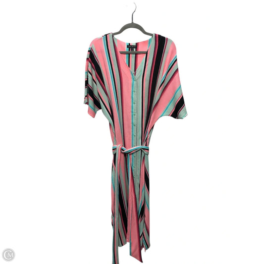 Dress Casual Midi By Lane Bryant In Green & Pink, Size: 1x