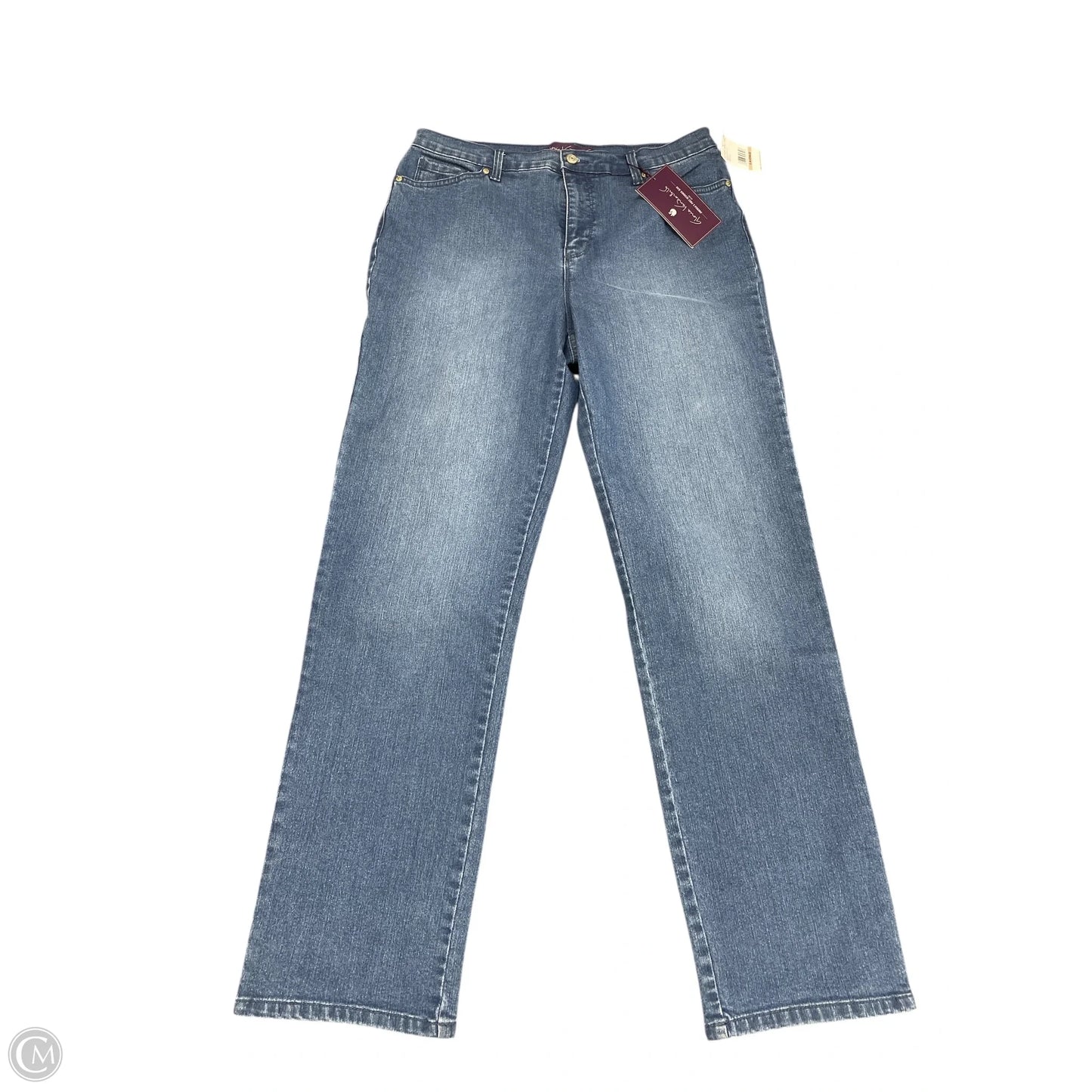 Jeans Straight By Gloria Vanderbilt In Blue Denim, Size: 12