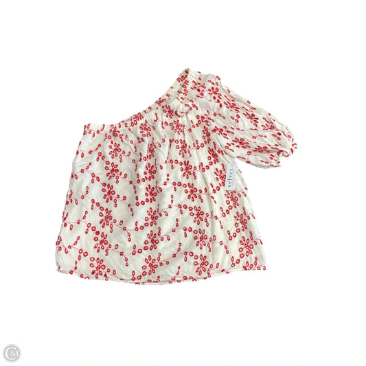Top Short Sleeve By Velvet By Graham & Spencer In Red & White, Size: M