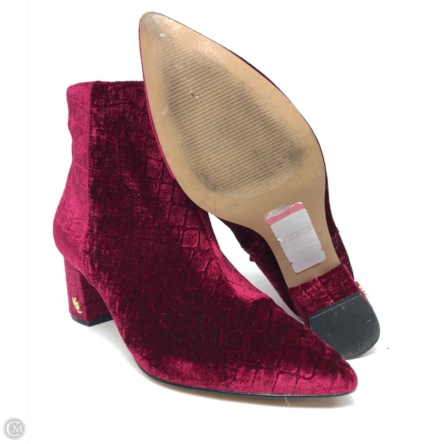 Boots Designer By Kurt Geiger In Pink & Red, Size: 8