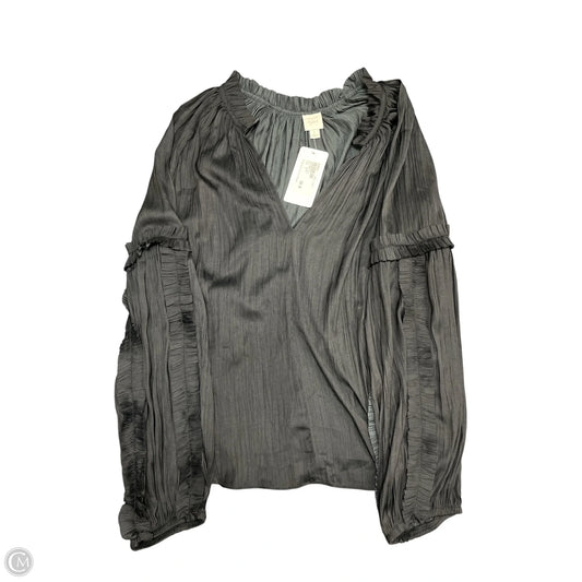 Blouse Long Sleeve By Evereve In Black, Size: S