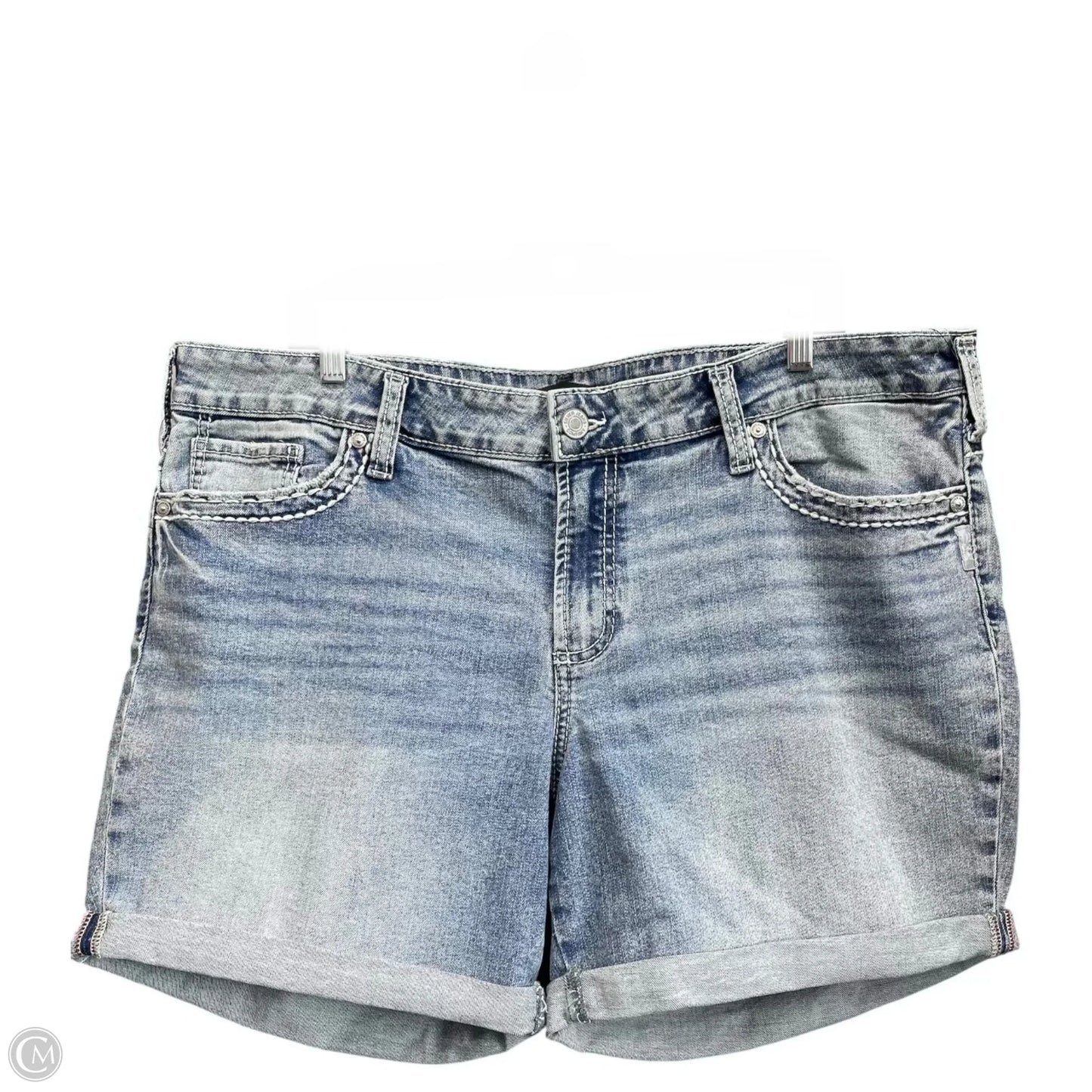 Shorts By Silver In Blue Denim, Size: 18