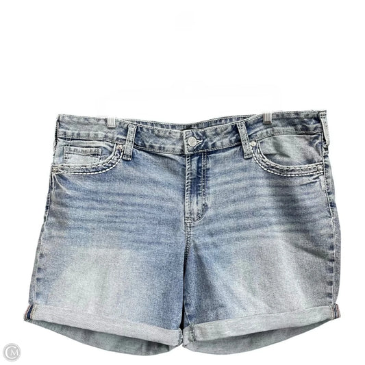 Shorts By Silver In Blue Denim, Size: 18