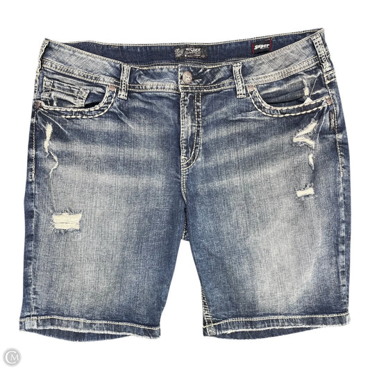 Shorts By Silver In Blue Denim, Size: 22