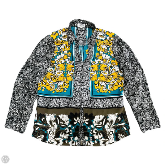 Top Long Sleeve By Express In Multi-colored, Size: L