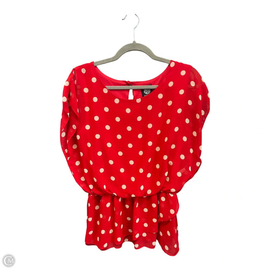 Top Short Sleeve By Bobeau In Red, Size: M