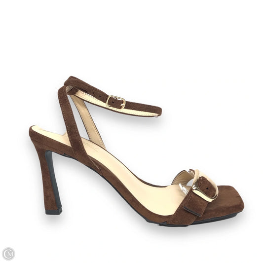 Sandals Heels Stiletto By Anne Michelle In Brown, Size: 10