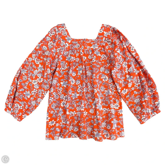 Top Long Sleeve By Gap In Blue & Red, Size: S