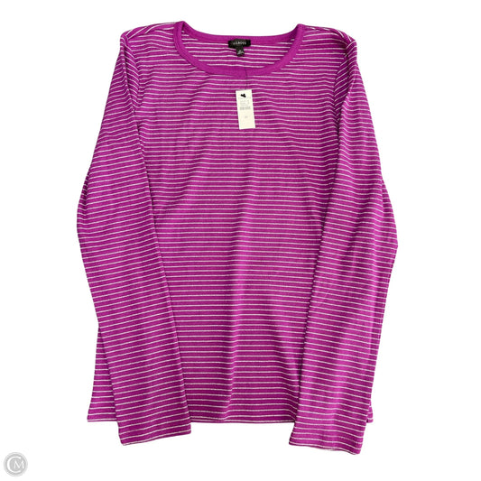 Top Long Sleeve By Talbots In Pink & Purple, Size: M