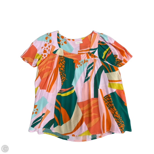 Blouse Short Sleeve By Andthewhy In Multi-colored, Size: S