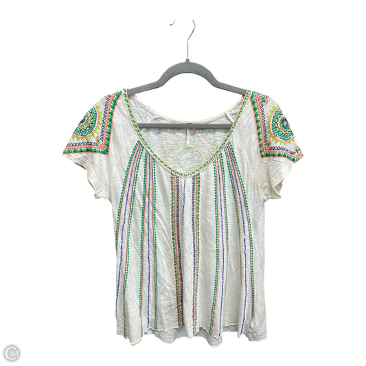 Top Short Sleeve By Free People In Multi-colored, Size: M