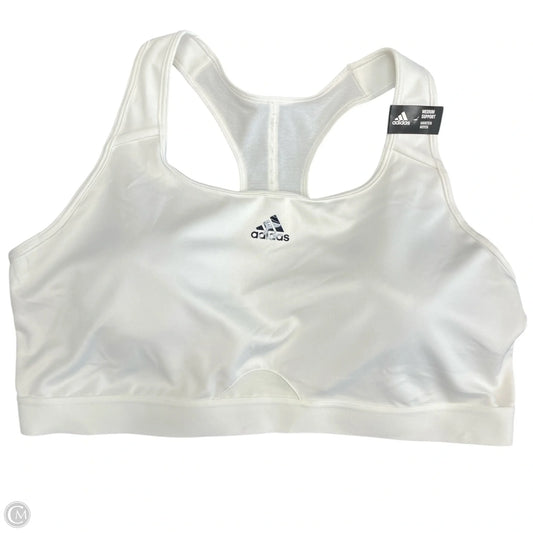 Athletic Bra By Adidas In White, Size: 3x