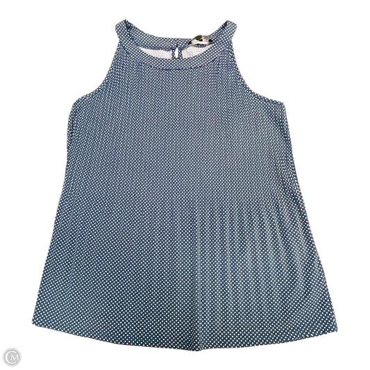 Blouse Sleeveless By Adrianna Papell In Polkadot Pattern, Size: M