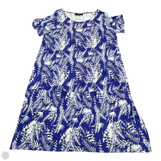 Dress Casual Short By Ellos In Blue & White, Size: S