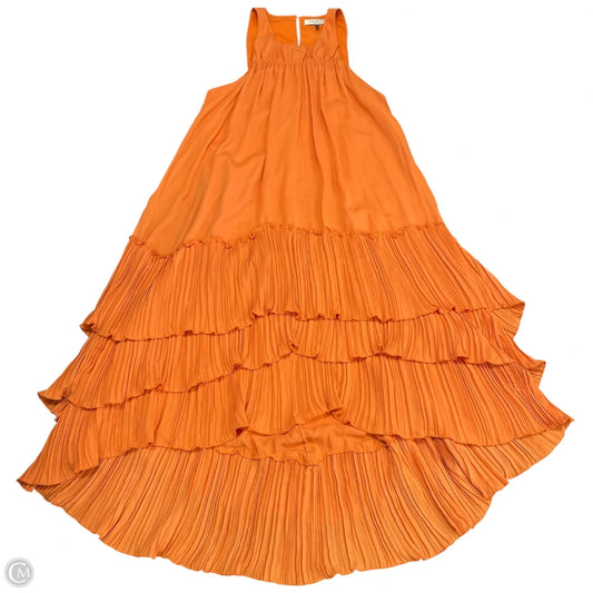 Dress Casual Midi By Halston Heritage In Orange, Size: S
