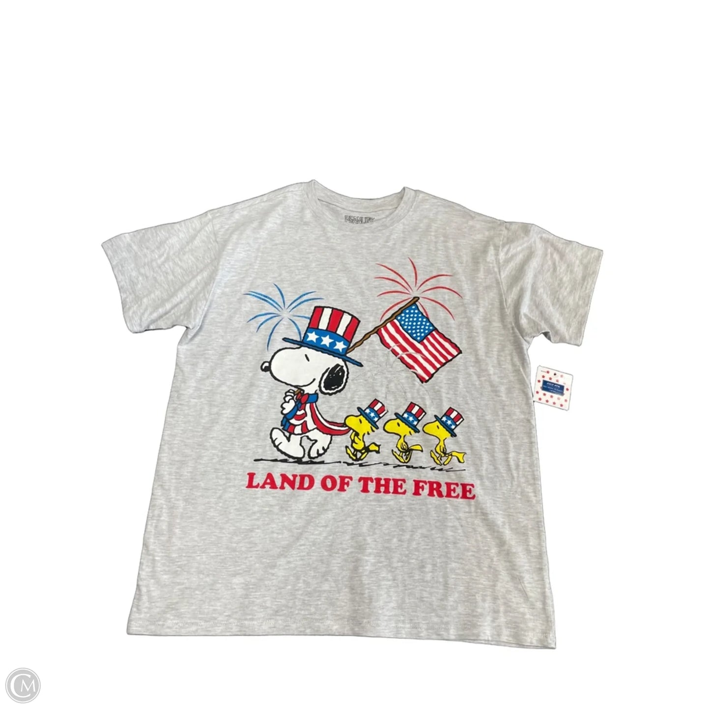 Top Short Sleeve Basic By Clothes Mentor In Grey, Size: L