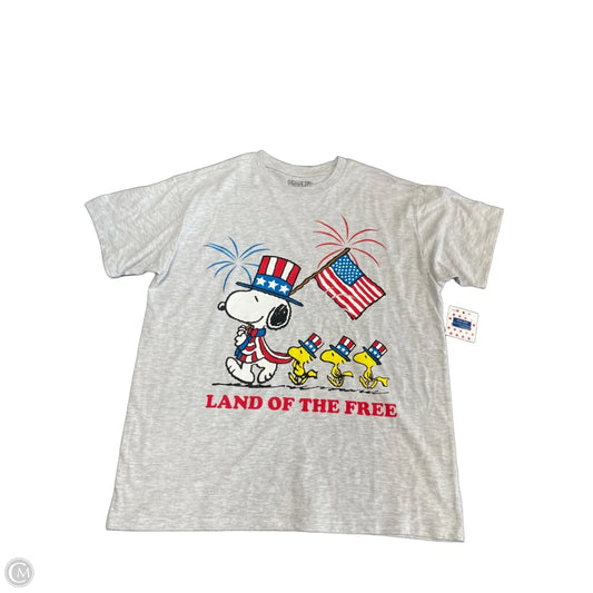 Top Short Sleeve Basic By Clothes Mentor In Grey, Size: L