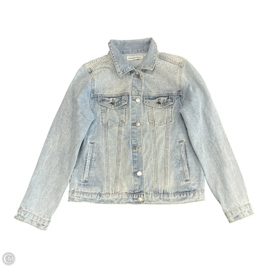 Jacket Designer By Rebecca Minkoff In Blue Denim, Size: M