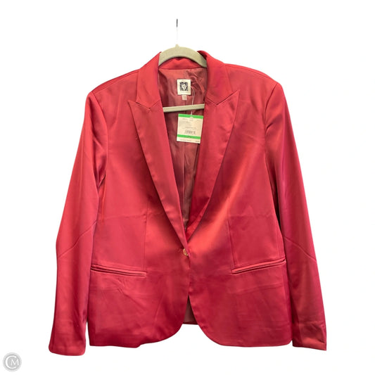 Blazer By Anne Klein In Maroon, Size: L