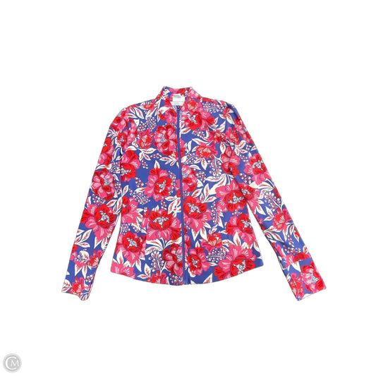 Athletic Jacket By Sigrid Olsen In Floral Print, Size: M
