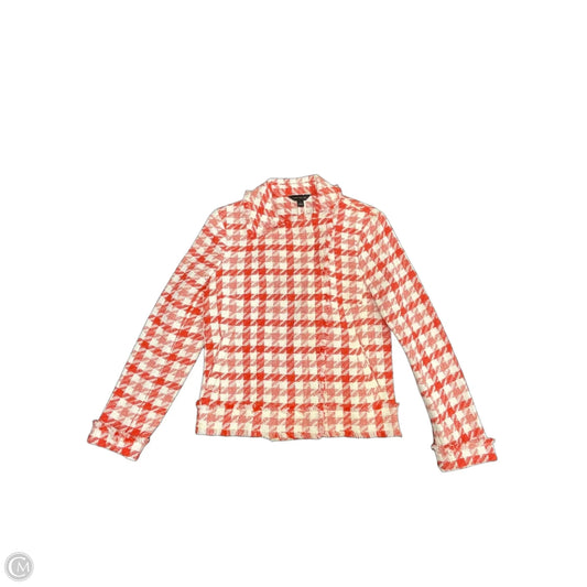 Blazer By Ann Taylor In Orange & White, Size: S