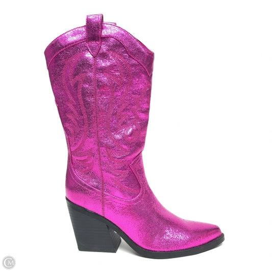 Boots Western By Nine West In Pink, Size: 7.5