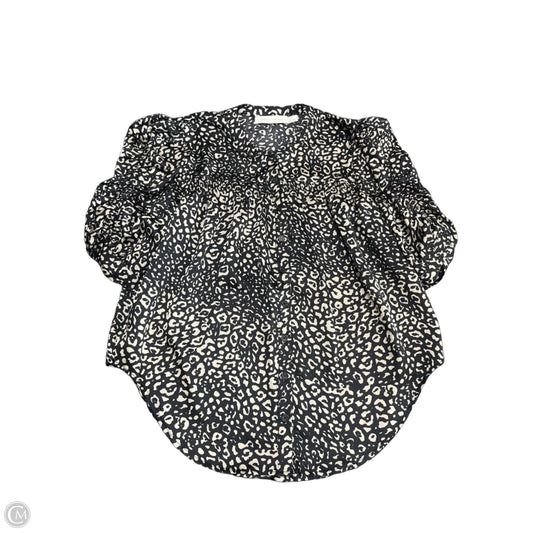 Blouse Short Sleeve By Bishop + Young In Black & Tan, Size: S