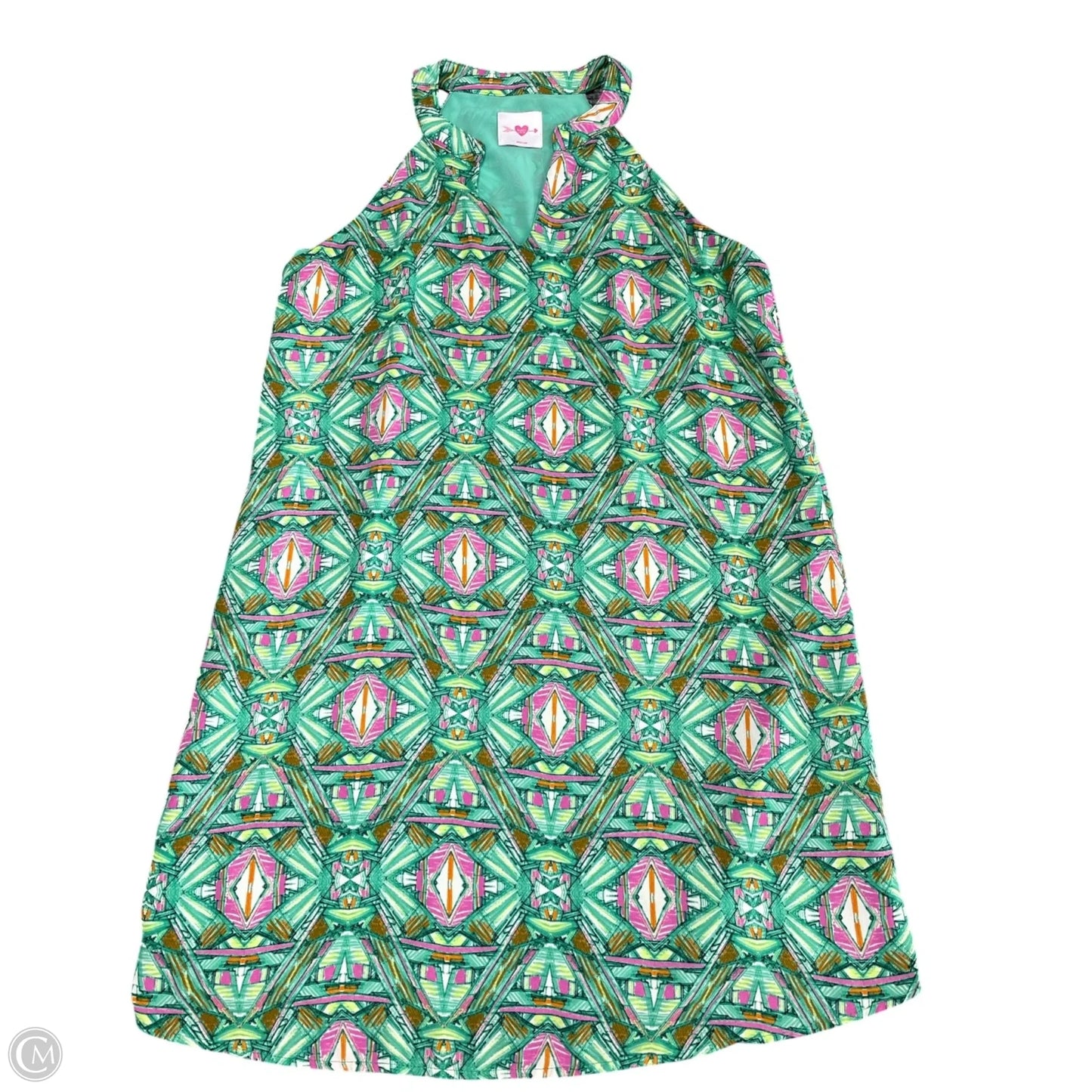 Dress Casual Short By Buddy Love In Green & Pink, Size: M
