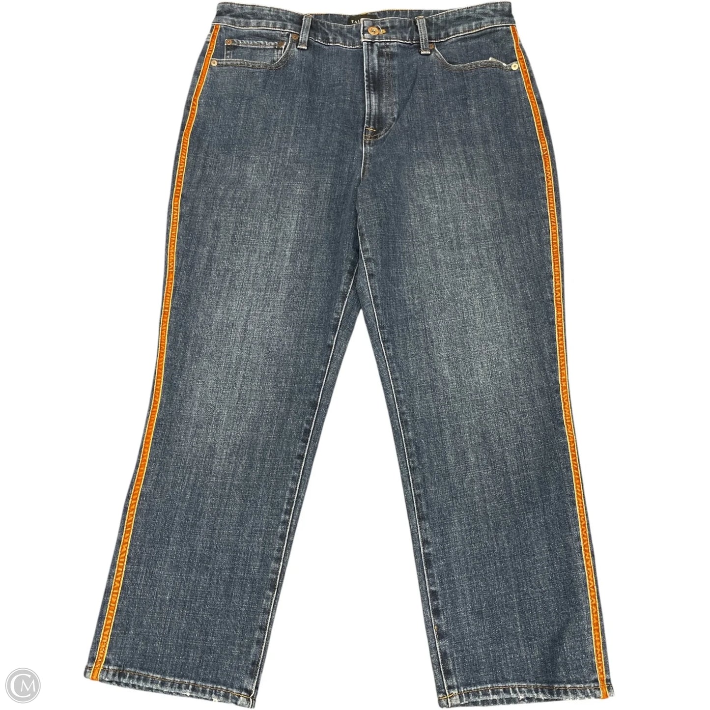 Jeans Straight By Talbots In Blue Denim, Size: 14p