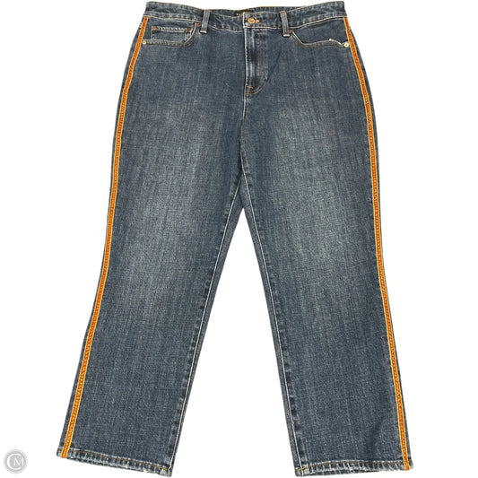 Jeans Straight By Talbots In Blue Denim, Size: 14p