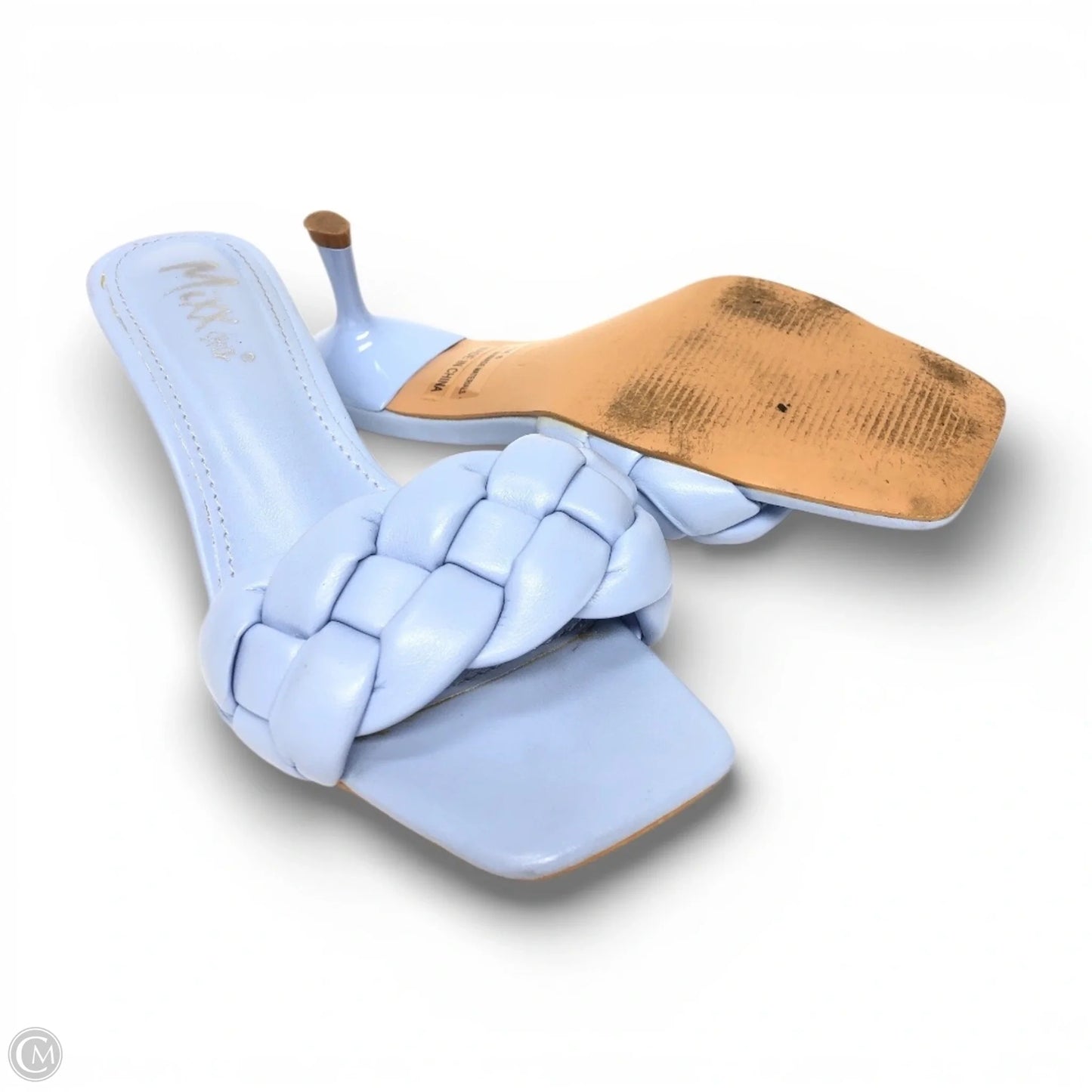 Sandals Heels Kitten By Clothes Mentor In Blue, Size: 6