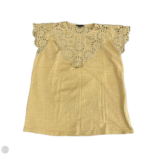 Top Short Sleeve By J. Crew In Brown & Yellow, Size: S