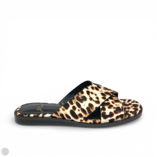 Sandals Flats By J. Crew In Leopard Print, Size: 6