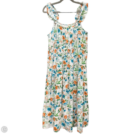 Dress Casual Midi By Clothes Mentor In Floral Print, Size: M