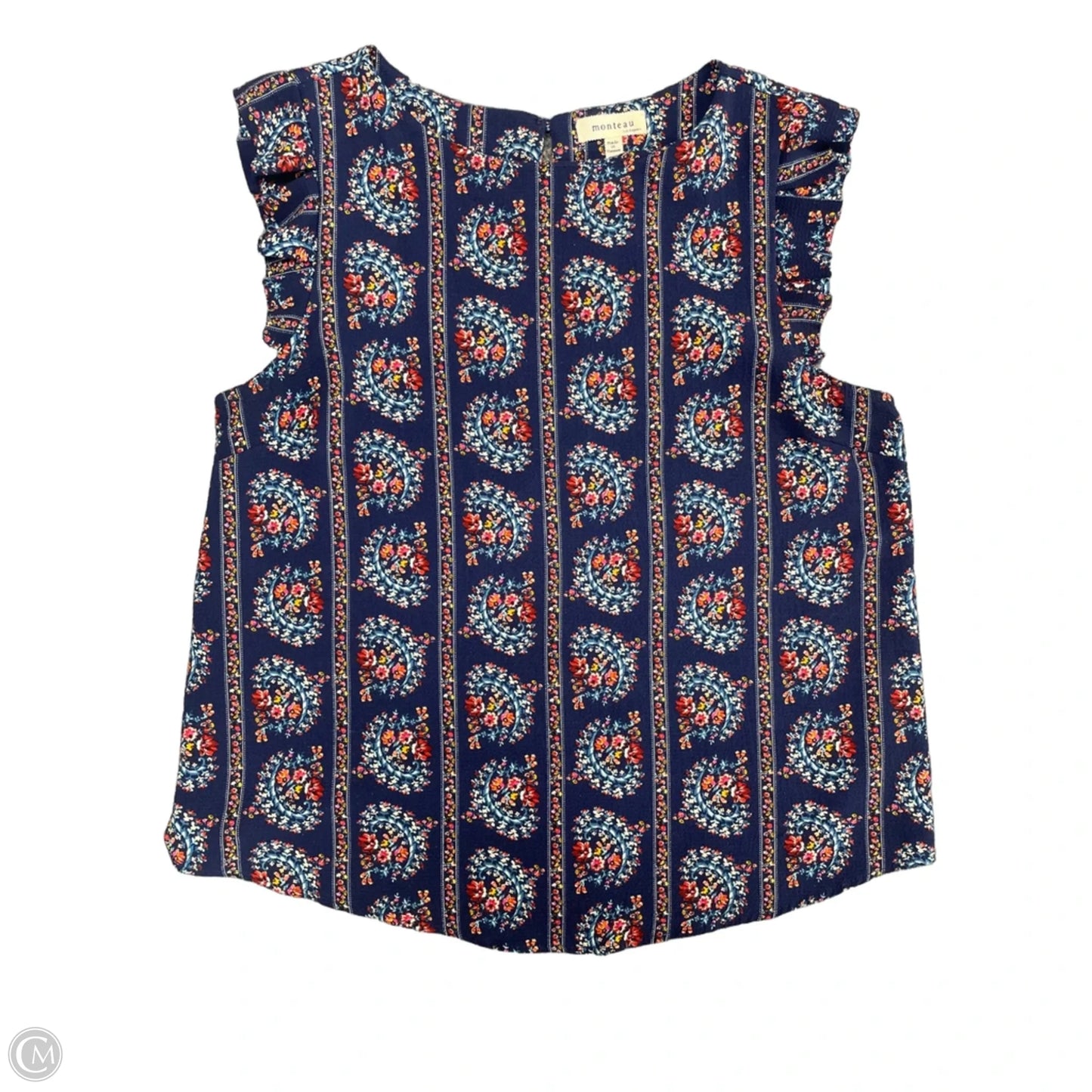 Top Sleeveless By Monteau In Blue, Size: Xl