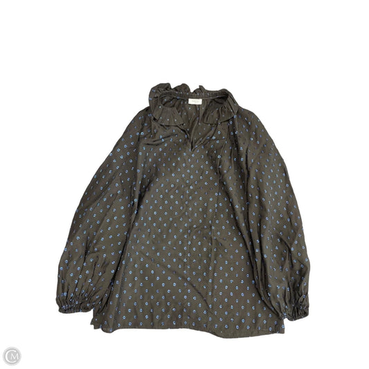 Blouse Long Sleeve By Akris In Black, Size: M