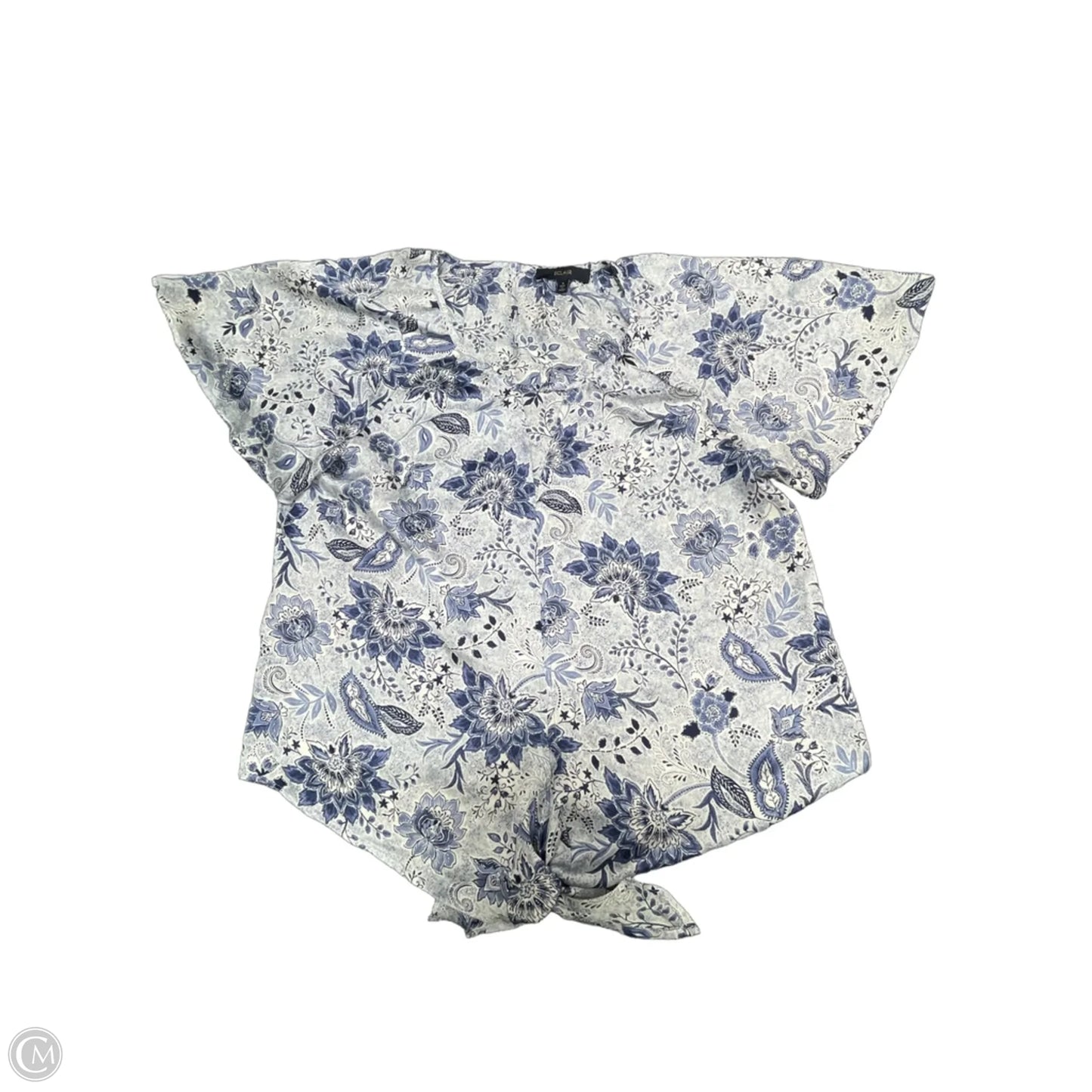 Blouse Short Sleeve By Cmc In Blue, Size: S
