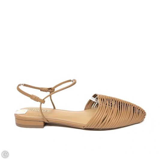 Sandals Flats By Chicos In Tan, Size: 8