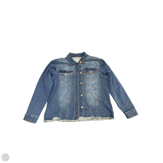 Jacket Denim By Clothes Mentor In Blue Denim, Size: M