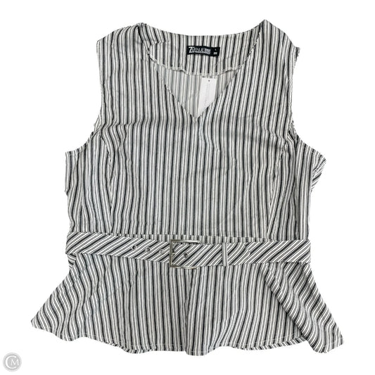 Top Sleeveless By New York And Co In Striped Pattern, Size: L