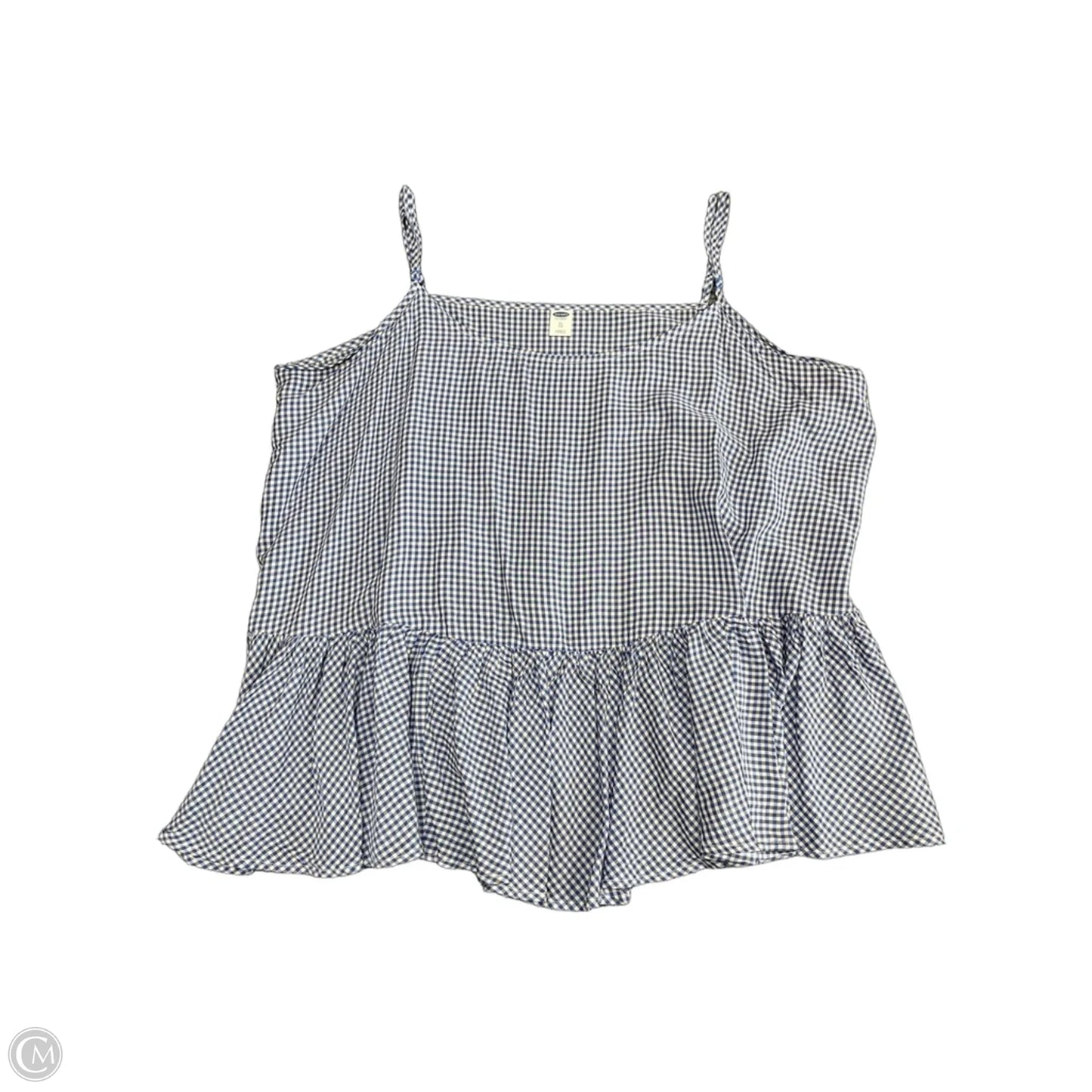 Top Sleeveless By Old Navy In Blue & White, Size: Xl