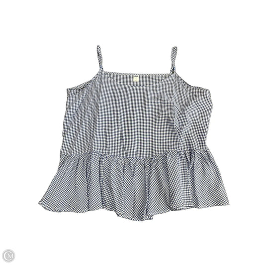 Top Sleeveless By Old Navy In Blue & White, Size: Xl