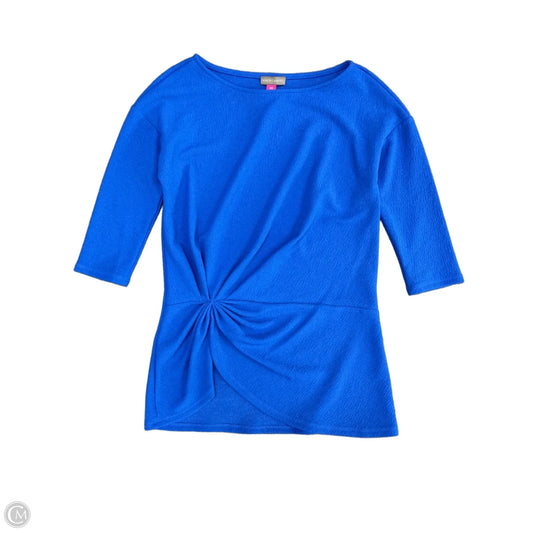 Top Short Sleeve By Vince Camuto In Blue, Size: Xxs
