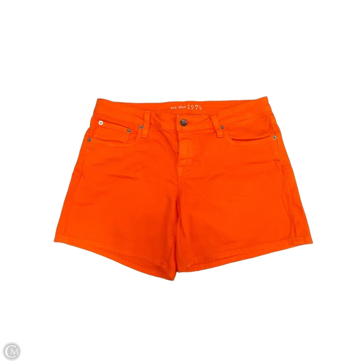 Shorts By Big Star In Orange Denim, Size: 12