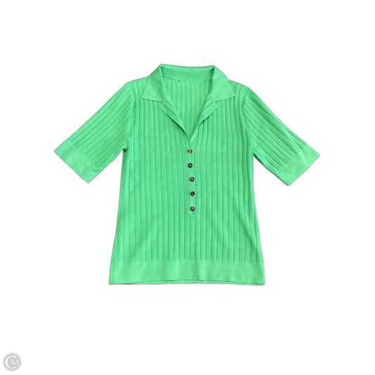 Top Short Sleeve Designer By Karl Lagerfeld In Green, Size: M