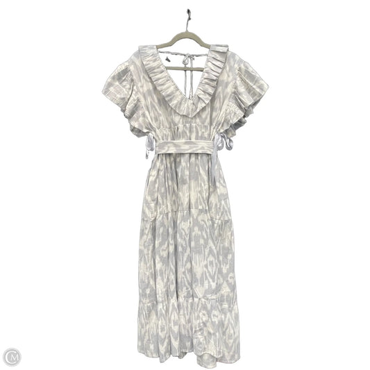 Dress Casual Midi By Cma In Grey & White, Size: S