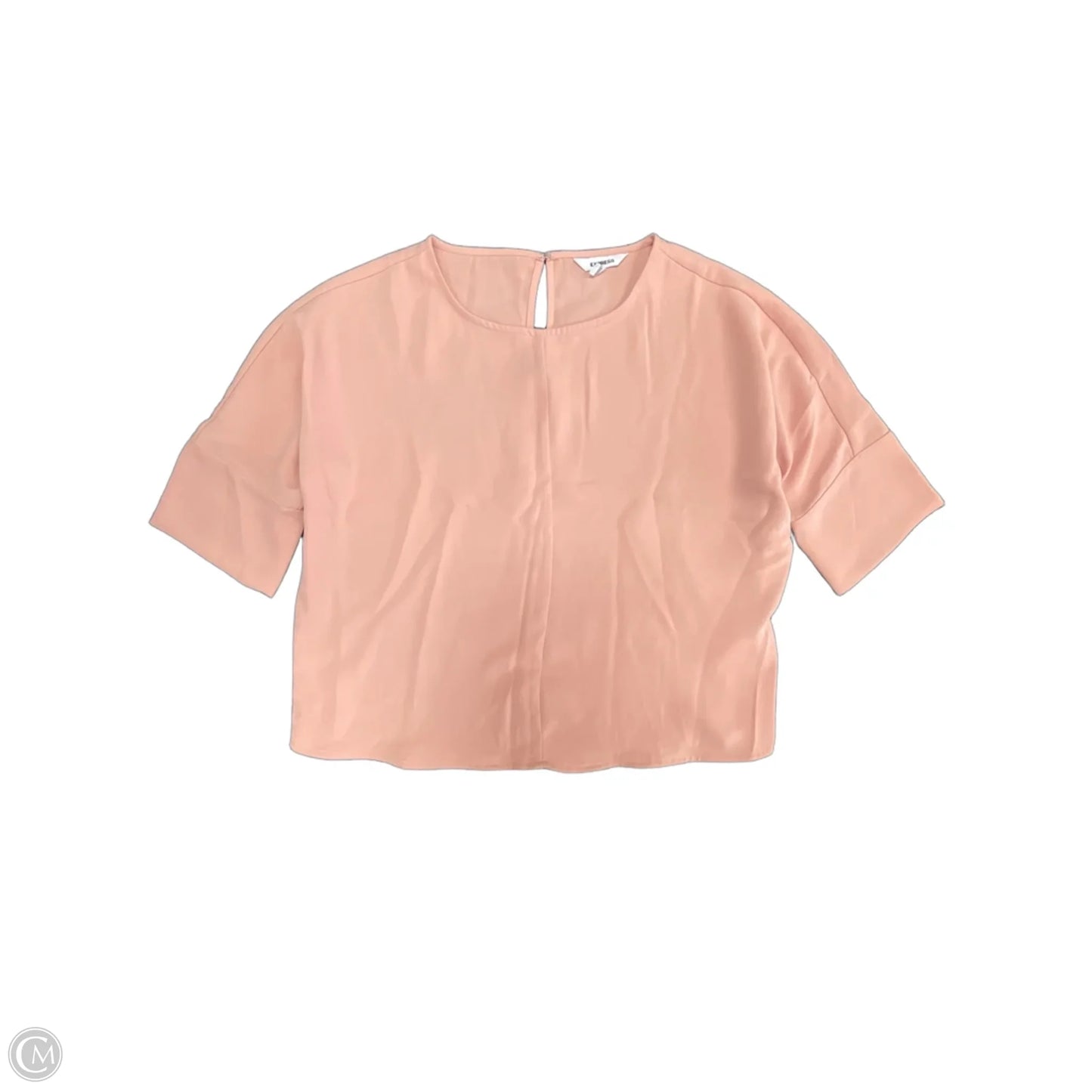 Blouse Short Sleeve By Express In Pink, Size: Xs